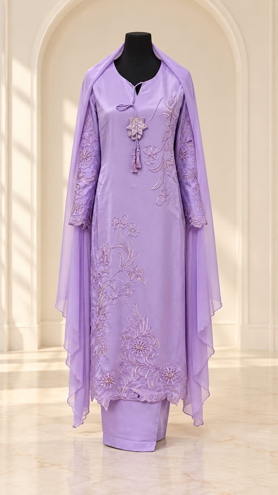 Lilac — Cutdana kaftan set