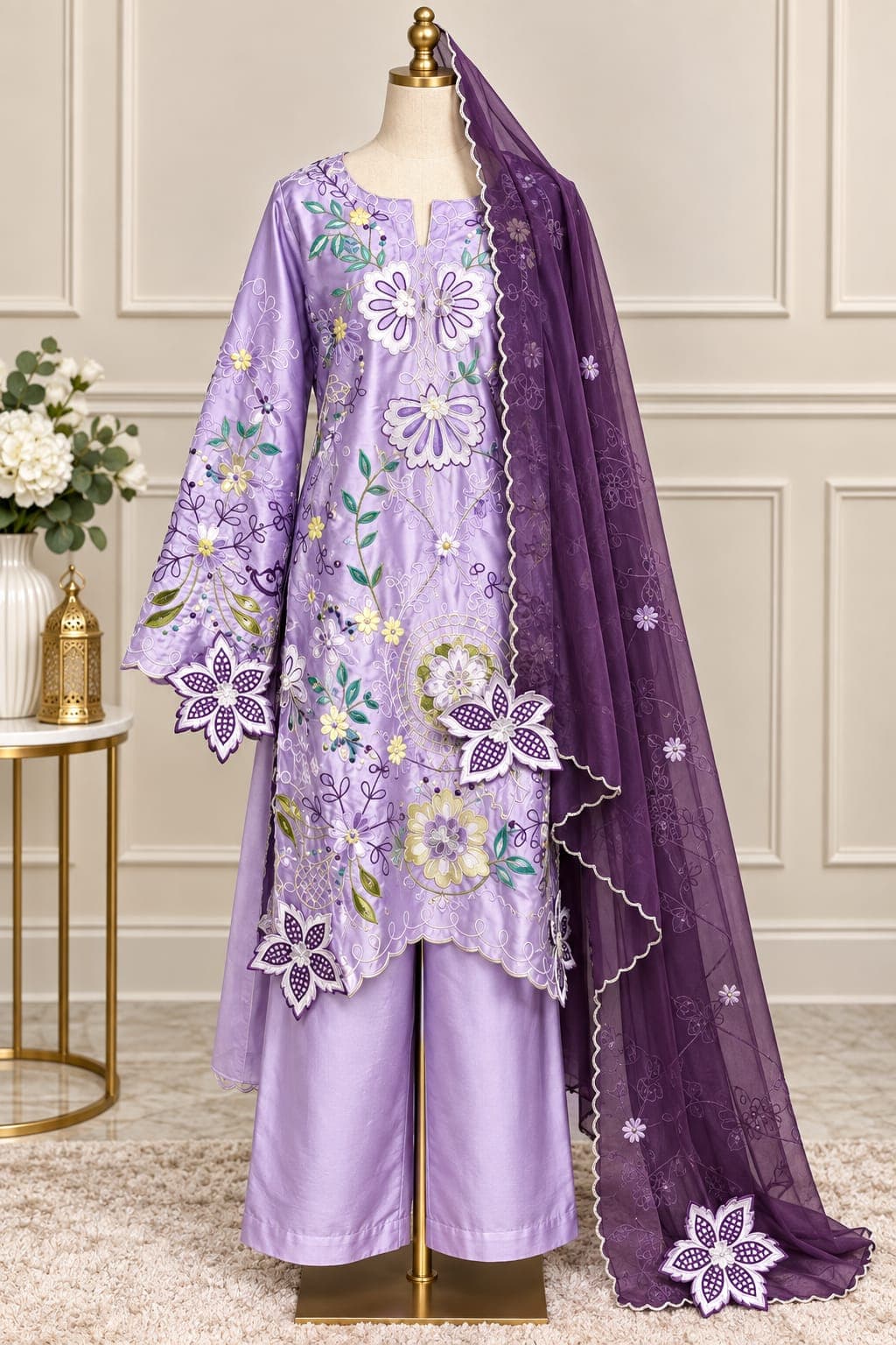 Lilac — Cutwork statement suit
