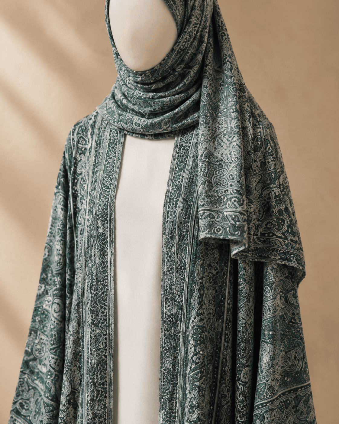Sage Marble — Pashmina abaya — photo 3