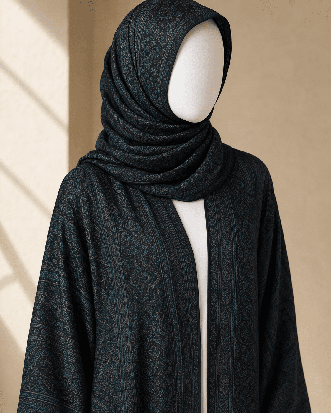 Teal Noir — Pashmina abaya — photo 3