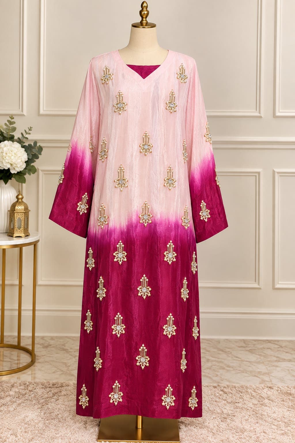 Pink — Russian silk dress